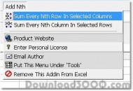 Excel Add (Sum) Every Other Nth Cell Software screenshot